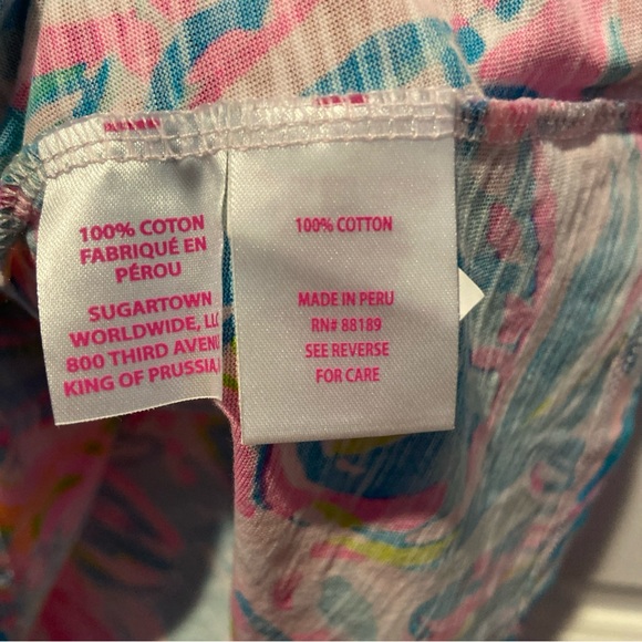 Lilly Pulitzer Etta Scoop Neck Top XXL- NWT in Carnivale Coral - Picture 7 of 7